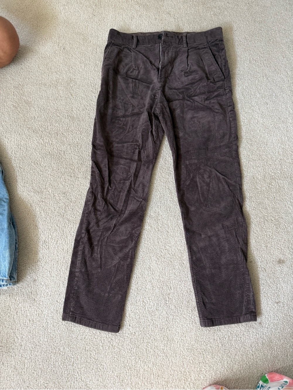 H&M Men's Dark Brown Corduroy Trousers